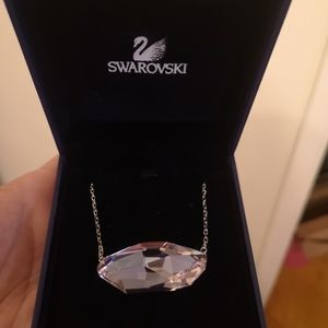 Swarovski necklace with pink gem